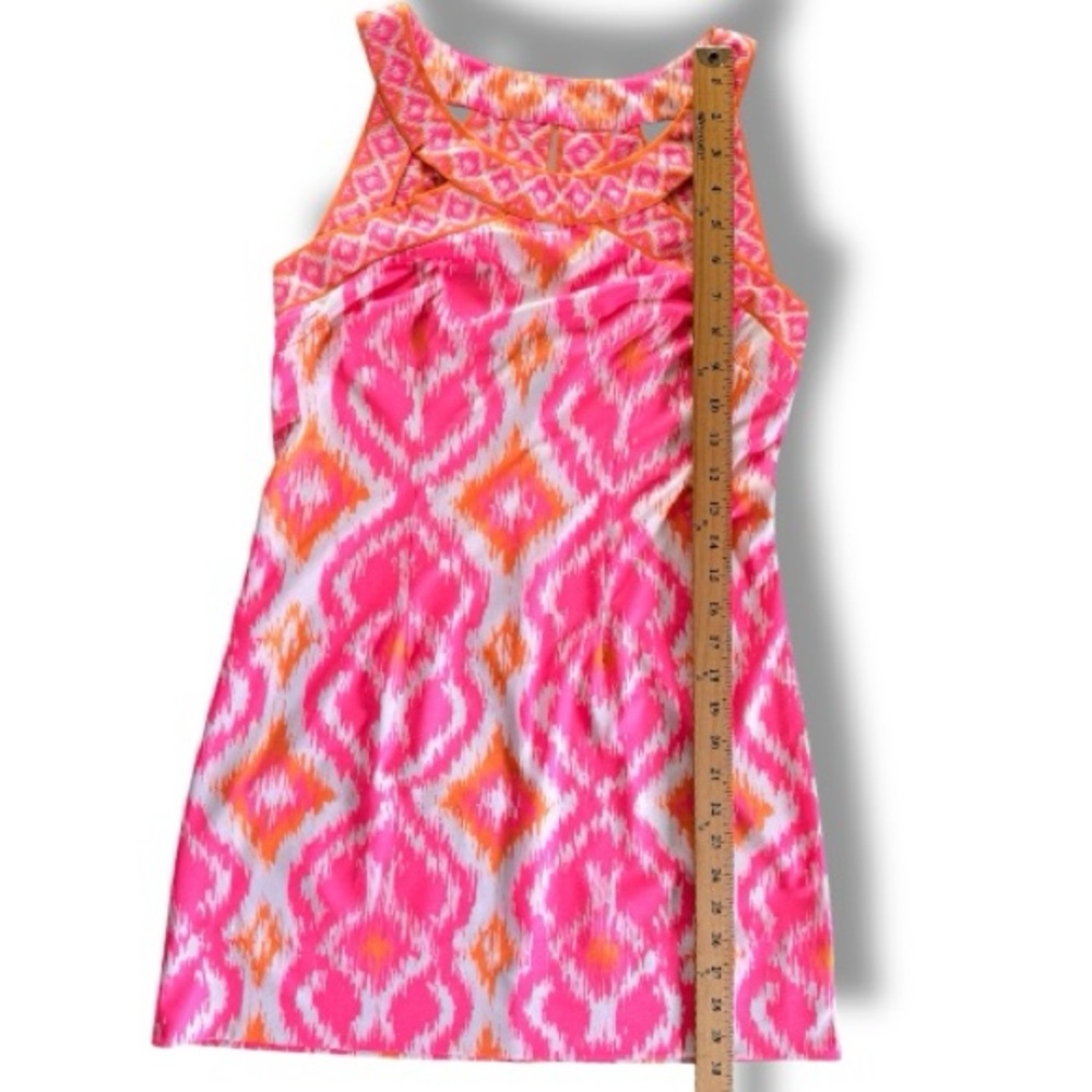 Gretchen Scott Designs Jersey Isosceles Dress Kitt Ikat Size Small in Pink - Picture 5 of 7